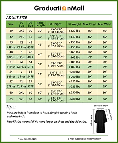 2023 Unisex Graduation Gown and Cap Set