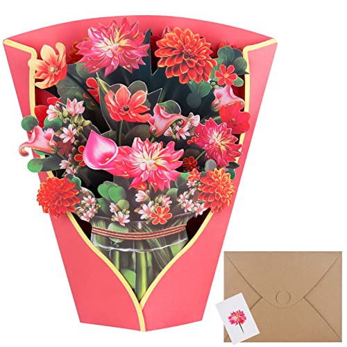 3D Pop Up Bouquet Greeting Card for Mom