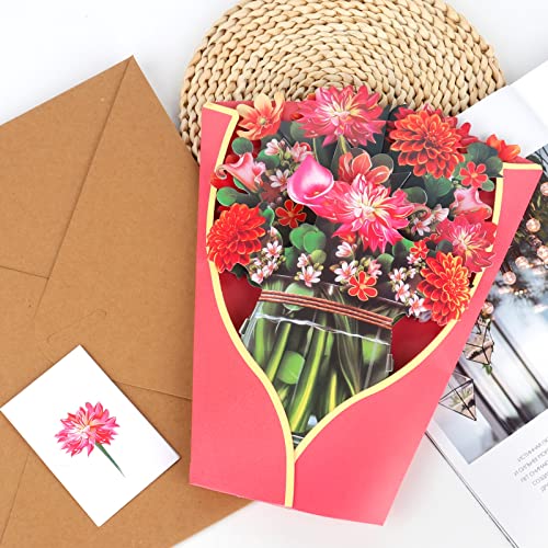 3D Pop Up Bouquet Greeting Card for Mom