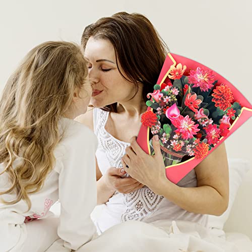 3D Pop Up Bouquet Greeting Card for Mom