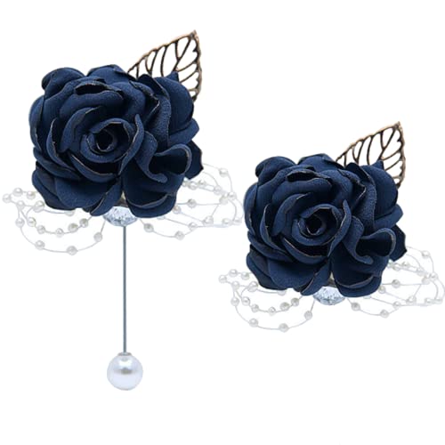 Blue Rose Corsage and Boutonniere Set