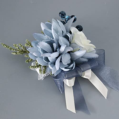 Artificial Blue Corsage Set for Weddings