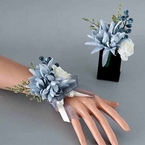 Artificial Blue Corsage Set for Weddings