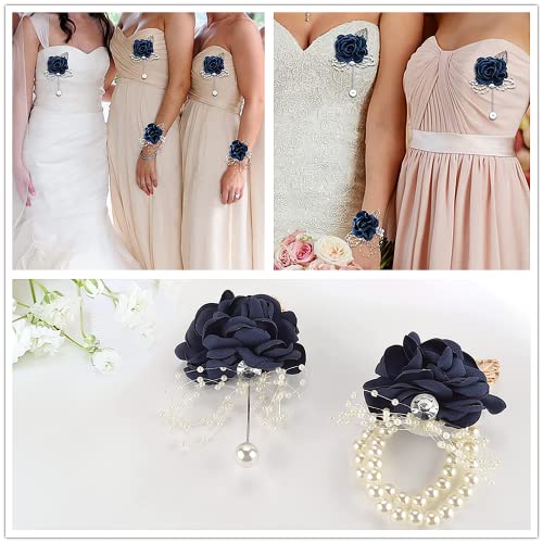 Blue Rose Corsage and Boutonniere Set