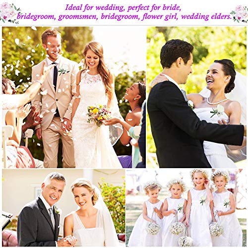 White Rose Wedding Boutonnieres with Pin & Clip