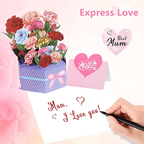 Mother's Day 3D Pop Up Flower Bouquet Card