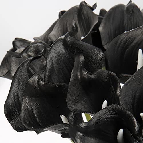 10PCS Black Calla Lily Artificial Flower Bouquet