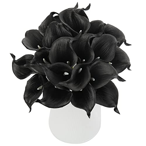 10PCS Black Calla Lily Artificial Flower Bouquet