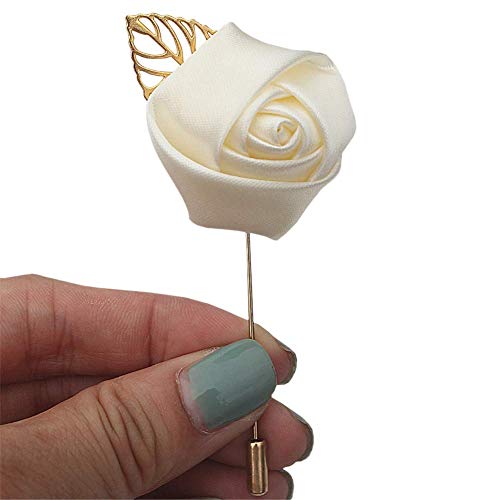 Silk Rose Groomsmen Boutonnieres (Pack of 4)