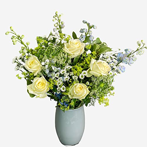Ocean Breeze Bouquet Beautiful Fresh Flowers, Fresh Flowers Delivered Next Day Prime Delivery, Flowers Fresh Bouquet, Perfect for Birthdays, Anniversaries and Thank You Gifts.
