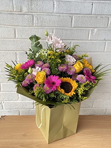 Beautiful Bouquet Fresh flowers Next Day prime Delivery, Select Stunning Colourful Fresh Mixed Flowers To Create The Perfect Anniversary Flowers - Birthday Flowers Thank Gift,