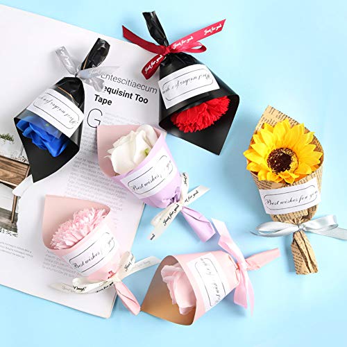 Flowers Delivered Next Day Flower Delivery Soap Flowers Bouquet Artificial Eternal Sunflower Newspaper Wrapped for Home Living Room Decoration