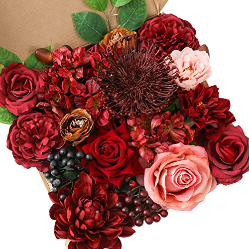 Artificial Flower Combo for Weddings & Events (Red)