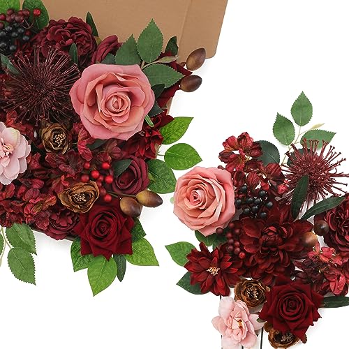 Artificial Flower Combo for Weddings & Events (Red)