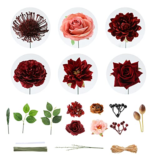 Artificial Flower Combo for Weddings & Events (Red)