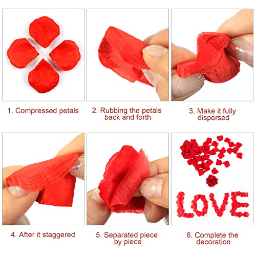 Red Silk Rose Petals for Special Occasions