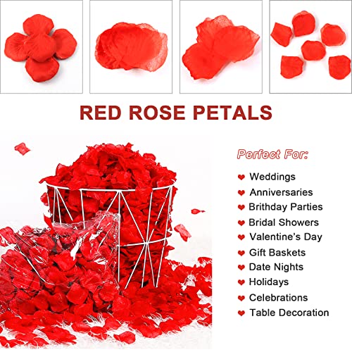 Red Silk Rose Petals for Special Occasions