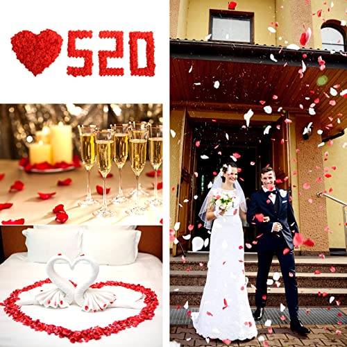 Red Silk Rose Petals for Special Occasions