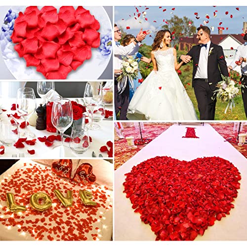 Red Silk Rose Petals for Special Occasions