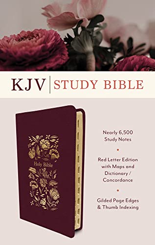 Crimson Bouquet KJV Study Bible (Indexed)