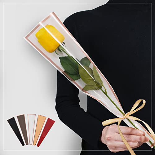 Champagne Edged White Rose Sleeves - 50ct