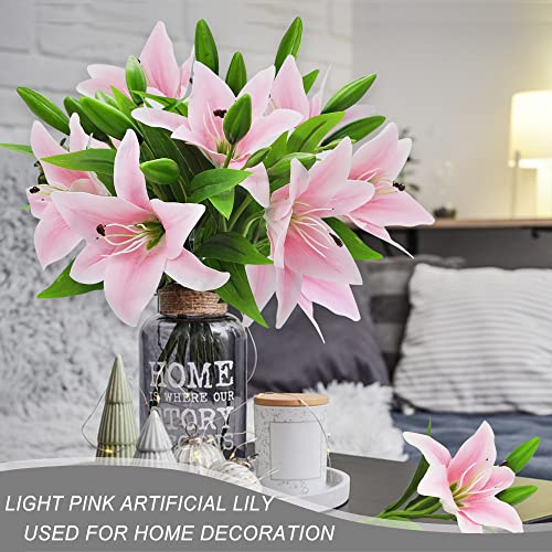 Artificial Lily Bouquets, Set of 6 Stems