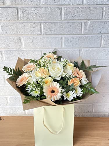 Cream & White Bouquet - Anniversary, Birthday, Thank You