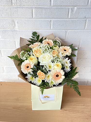 Cream & White Bouquet - Anniversary, Birthday, Thank You