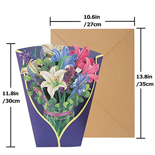 Life Size Forever Flowers Pop-Up Card