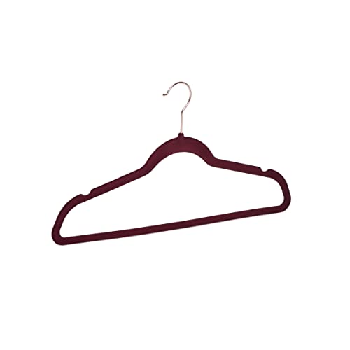 30-Pack Velvet Non-Slip Hangers in Burgundy/Rose Gold
