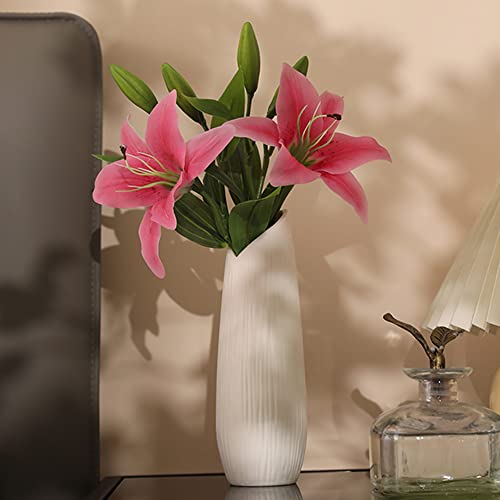 Pink Artificial Tiger Lily Bouquet, 6pcs