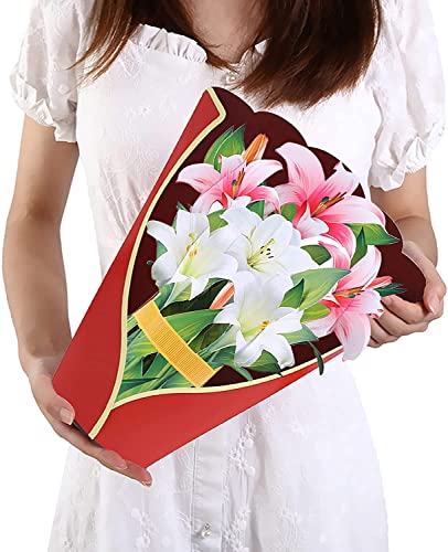 Handmade 3D Flower Bouquet Greeting Card