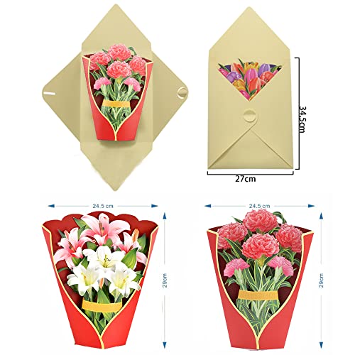 Handmade 3D Flower Bouquet Greeting Card