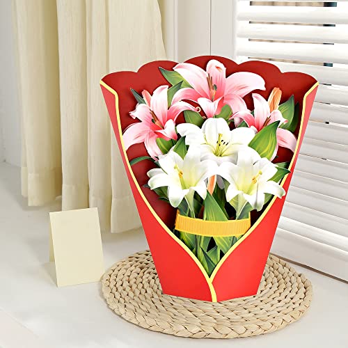 Handmade 3D Flower Bouquet Greeting Card
