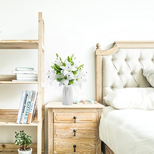 Real Touch Tiger Lily Bouquet - White