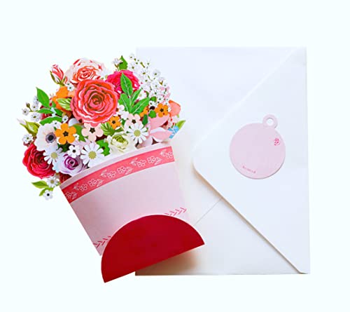 Pop Up Roses Bouquet Card