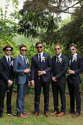 6 White Rose Boutonnieres for Weddings/Events