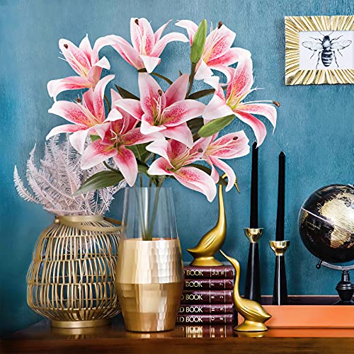 Pink and White Artificial Lily Bouquet