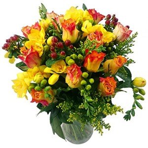 Fresh Rose and Freesia Bouquet by Florists