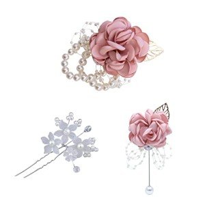 Pink Rose Wrist Corsage for Weddings and Parties