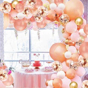Rose Gold Balloon Arch Party Kit