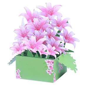 Lily Flower Pop Up Greeting Card