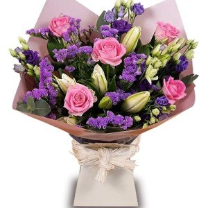 Purple Passion Hand Tied Fresh Flowers, Fresh Flowers Delivered Next Day Prime Delivery, Flowers Fresh Bouquet, Perfect for Birthdays, Anniversaries and Thank You Gifts