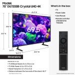Samsung 70" 4K LED Smart TV with HDR