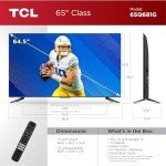 TCL 65-Inch 4K QLED Smart TV with Google TV