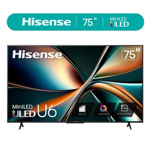 Hisense 75-Inch U6 Mini-LED 4K Smart TV