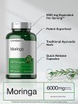 Horbäach Moringa Oleifera Powder Capsules, 6000mg