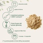 Organic Red Panax Ginseng Powder, 4 Oz, Max Strength by Micro Ingredients
