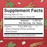 MaryRuth's Organic Asian Ginseng Supplement for Vitality and Focus