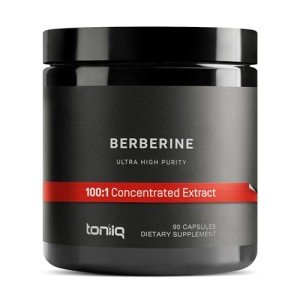 Toniiq Ultra High Purity Concentrated Berberine Supplement-90 Capsules